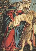 Madonna and Child with the Young St john or Madonna of the Rose Garden (mk36), Sandro Botticelli